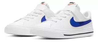 Tenis Para Niños De Preescolar Nike Court Legacy Blanco/azul