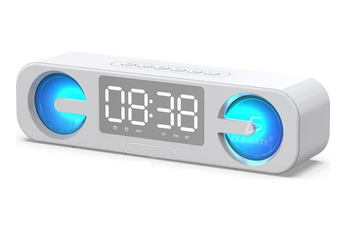 Reloj Despertador Ele-gate Luz Reproductor Bluetooth Bocinas