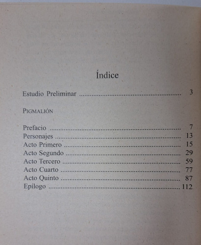 Pigmalion - George Bernard Shaw - Libro Nuevo