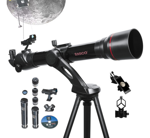 Telescopio Tasco Refractor Spacestation 800x70mm Altazimutal Color Negro