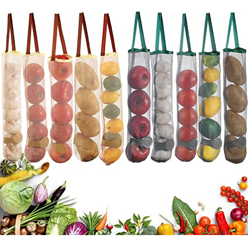 Paquete De 10 Bolsas De Almacenamiento Para Cebollas, Bolsas