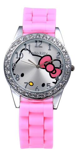 Reloj Hello Kitty Con Correa De Silicona 