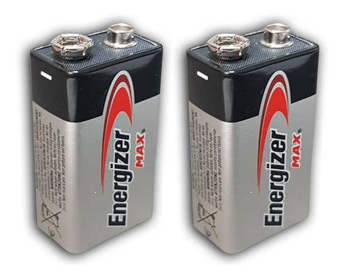 2 Pilas Baterías Energizer Max 9v Alcalina