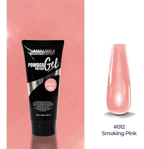 Polygel Powder Gel Cherimoya 50ml Smoking Pink 012 Uñas Escu