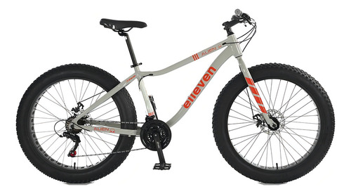 Bicicleta Aro 26 Passeio Fat Bike Elleven Alumínio 21v Cinza Tamanho Do Quadro Único
