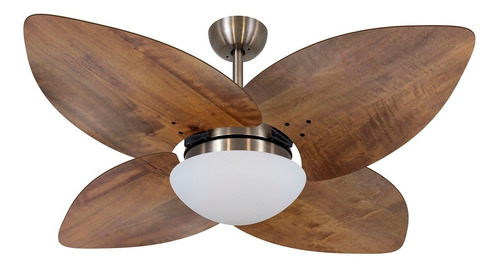 Ventilador De Teto Vd42 Dunamis Bronze 4 Pás Imbuia 220 V