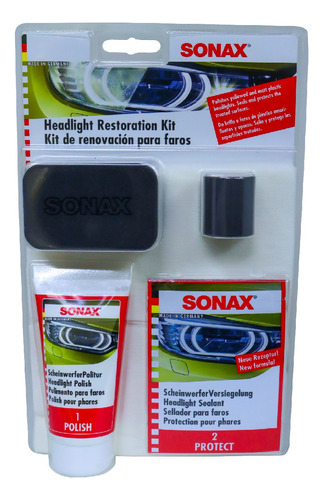  Kit Restaurador Y Sellador De Faros Sonax