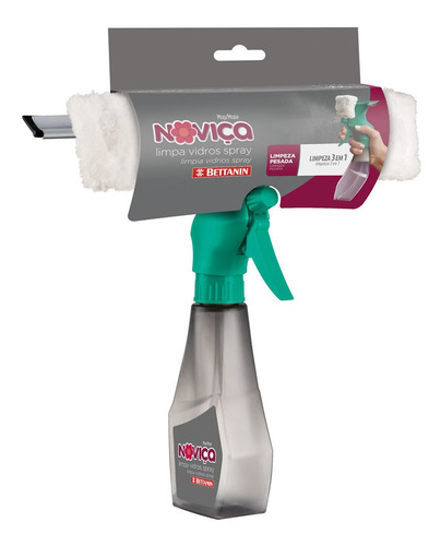 Imagem 2 de 7 de Limpa Vidros 3x1 Rodo Spray Esfregão Noviça Bettanin C/ Nfe