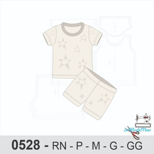 Molde Digital Moldes Para Pijama Bebê De Verão