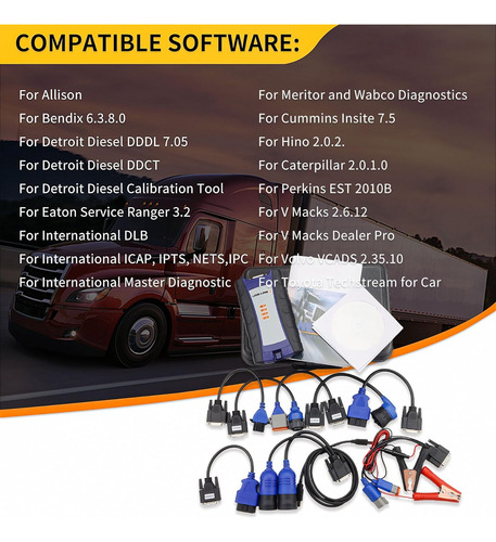 Scanner Para Nexiq 2 Camiones Buses Maquinaria Usb Bluetooth