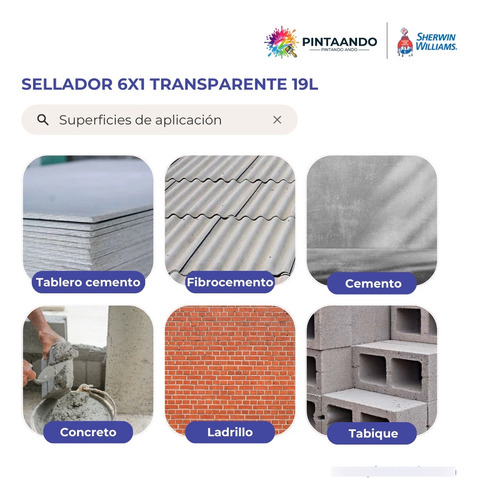 Sherwin Sellador 6x1 + Rendimiento Que Comex 19 L