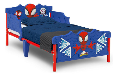 Cama Infantil 3d Spidey And His Amazing Friends, Color Azul