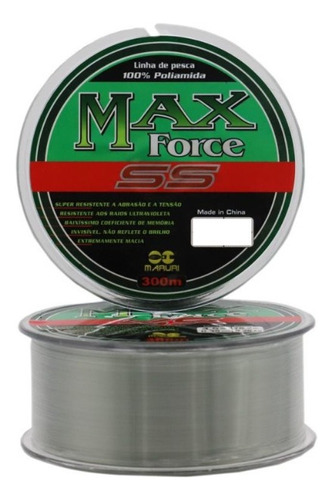 Linha Monofilamento Maruri Max Force Ss 0,40mm 23lb 150m