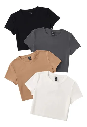 Top Cro Femenina Blusas Manga Corta MercadoLibre