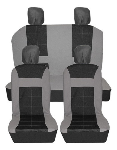 Cubre Asiento Universal Negro/gris