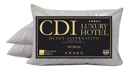 Imagen 5 de 6 de Set X2 Almohada Simil Duvet Cdi Hotel 80x50cm