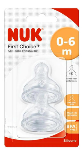 Tetina X2 Silicona Mamadera Bebe Nuk First Choice Babymovil