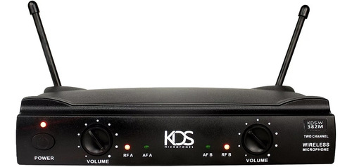 Microfone Duplo Bastão Sem Fio Kds-w382m Uhf Xlr Kadosh Cor