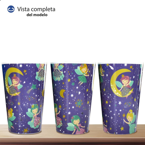Imagen 4 de 9 de Vaso Plastico Infantil Niños Niñas Escolar Sorbete