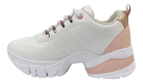 Imagem 3 de 6 de Tênis Feminino Ramarim Dad Chunky Sneaker 2180103 Rosa