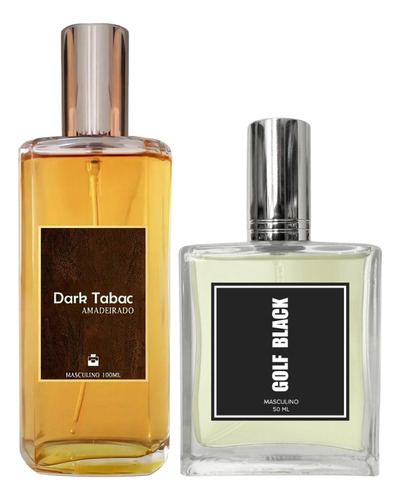 Kit Perfume Masculino Dark Tabac 100ml + Golf Black 50ml