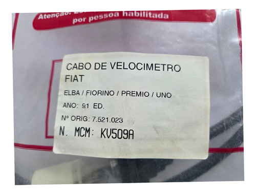 Cabo Velocímetro Fiat Uno Elba E Premio 1984 A 1990