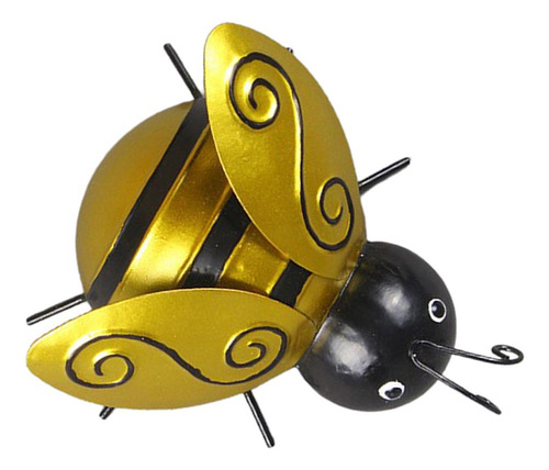 2 Piezas Honey Bee Metal Craft Escultura Colgante Arte De La