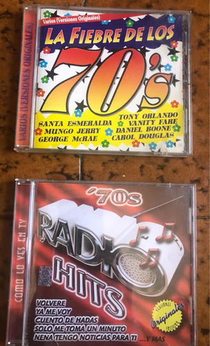 Cd Fiebre De Los 70s Y Cd Radio Hits 70s Precio X 2 Cds