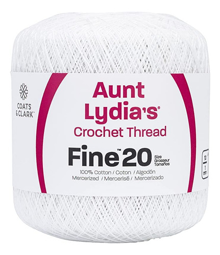 Hilo De Ganchillo Extrafino Aunt Lydia, Paquete De 3 Unidade