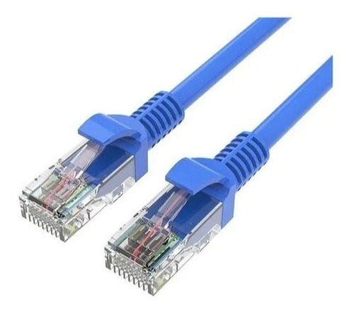 Cable De Red Patchcord Utp Categoria 5e Rj-45 20 Mts Azul