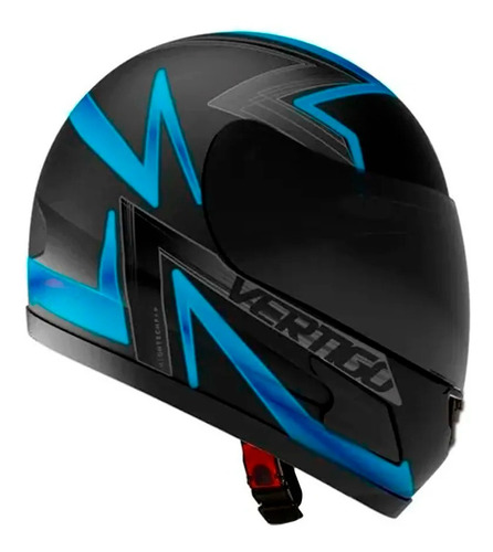 Casco Moto Integral Vertigo Hk7 Bolt Visor Oscuro Gaona Color Celeste Tamaño del casco S