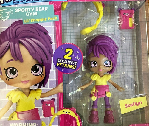 Muñeca Shopkins Happy Places Skatlyn - Bear Gym (Usado)