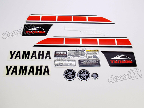 Adesivo Yamaha Tenere 250 2013 Branca Kit Tnr007 Cor -