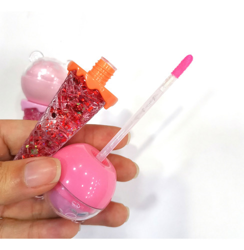 Kit Balsamo Labial Escarchado Osito Animalito Magic