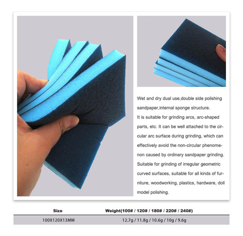 Imagen 4 de 6 de Herramientas Manuales De Papel De Lija De Esponja Seca Y