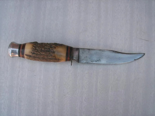 Antiguo Cuchillo Caza Alemán Esser Solingen Hoja 12,8 Bowie (Usado)