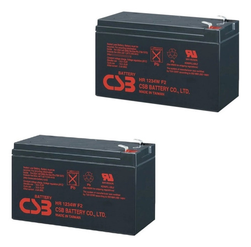Kit 4 Bateria Selada Csb Hr1234w F2 Cs3 12v 9ah 34w Original