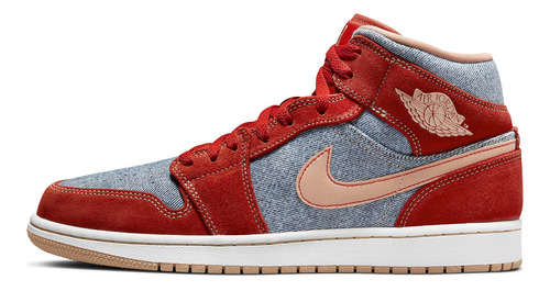 Zapatillas Jordan 1 Mid Denim Red Urbano Dm4352-600   