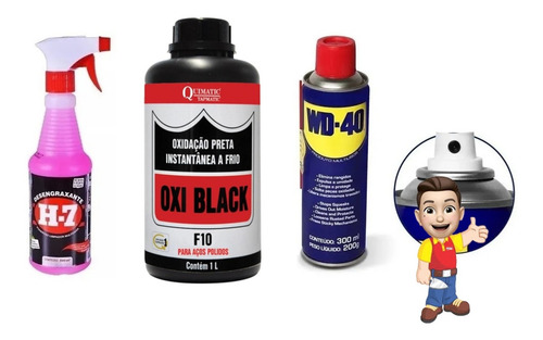 Imagem 1 de 2 de Kit Oxidação Negra A Frio (h7 / Oxiblack / Wd40)