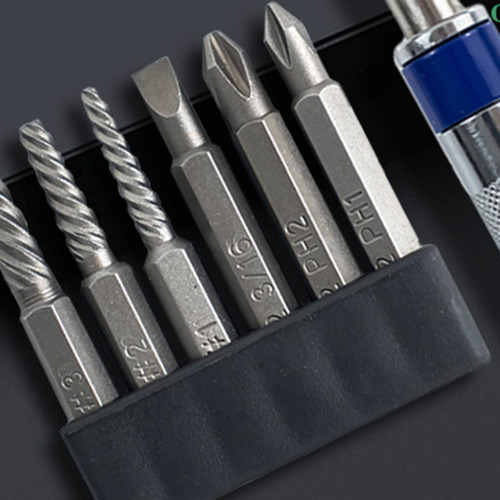 7x Kit De Destornillador De Impacto A Mano Reversible