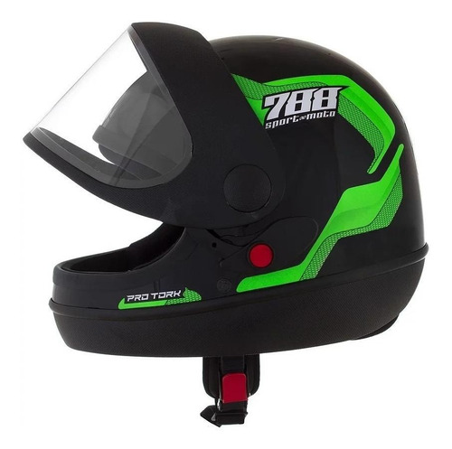 Capacete Para Moto Integral Pro Tork Sport Moto 788 Verde Tamanho do capacete 60
