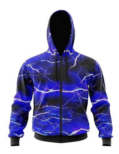 Campera Capucha Rayos Arte 3d Artemix Cc-0459