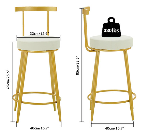 Ontihang Juego De 2 Taburetes De Bar De Cocina Para Desayuno
