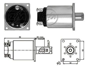 Solenoide Arranque  Bosch Motores Estacionarios 12v