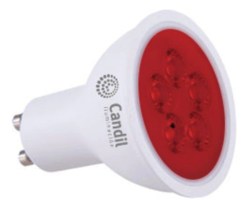 Lámpara Dicroica Led 4.5w Candil - Gu10 - Rojo