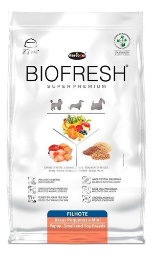 Alimento Biofresh Cachorro De Raza Pequeña 3kg