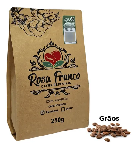 Café Especial Rosa Franco 250g Catuaí Amarelo Em Grãos