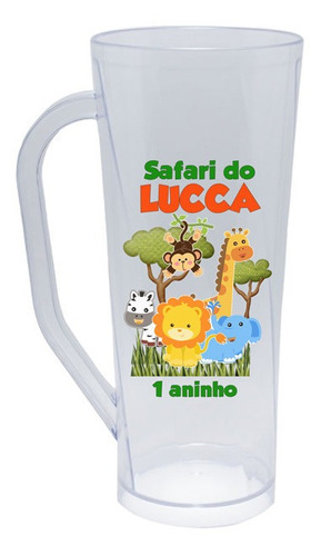 20 Copo Neca Long Alça 400ml Personalizado Safari