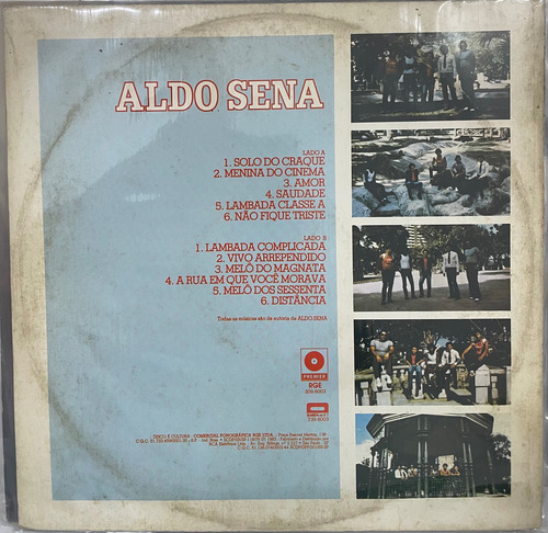 Lp Aldo Sena - Solo De Craque - Premier Rge 1983 Estandar (Usado)