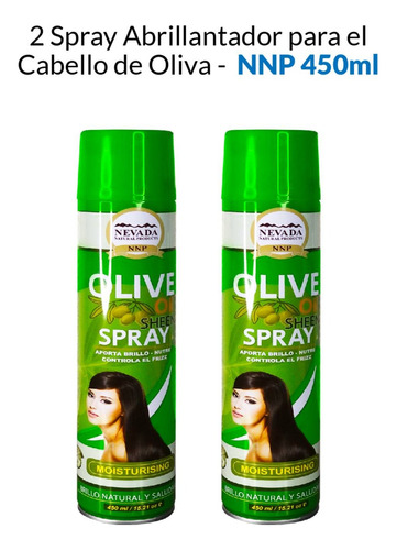 Spray Abrillantador Para El Cabello De Oliva - Nnp 450ml